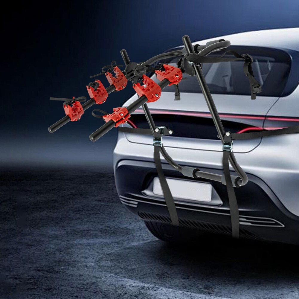 Heavy-Duty 3-Bike Trunk Rack for Sedans SUVs and Minivans