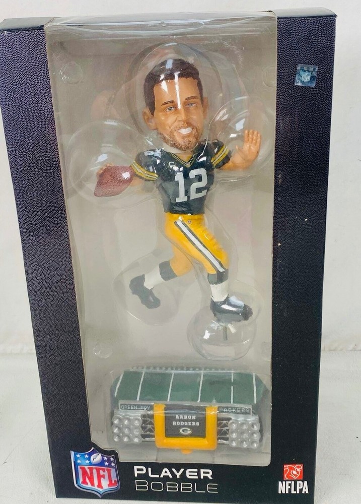 Aaron Rodgers Packers Limited Edition Bobblehead with Light-Up Stadium Base FOCO-image