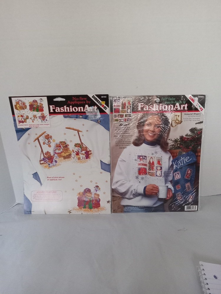 2 Iron-On Butterfield Bears Nativity Christmas Art Shapes for All Seasons