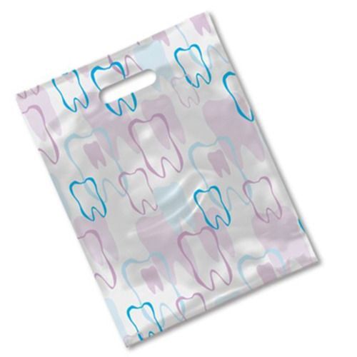 Scatter Print Tote Bags - 1.5 mil Plastic, 9