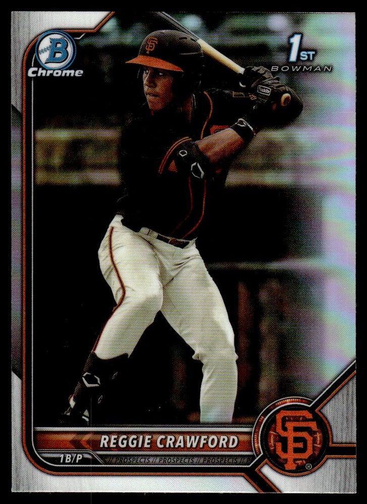 2022 Bowman Chrome Prospects Refractor Reggie Crawford San Francisco Giants