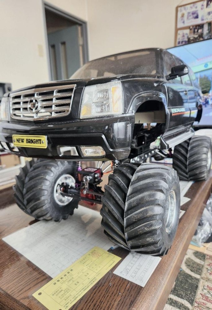 Bright Black Monster Truck Remote Control Off-Road RC Car for Kids