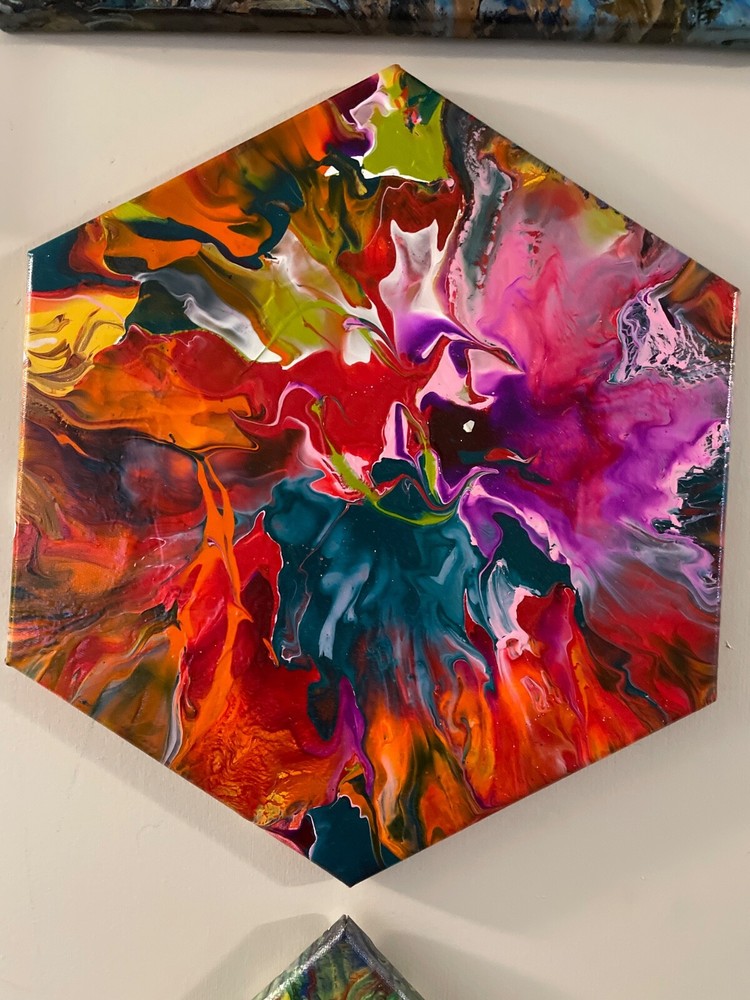 Unique, one of a kind, fluid art, abstract, painting
