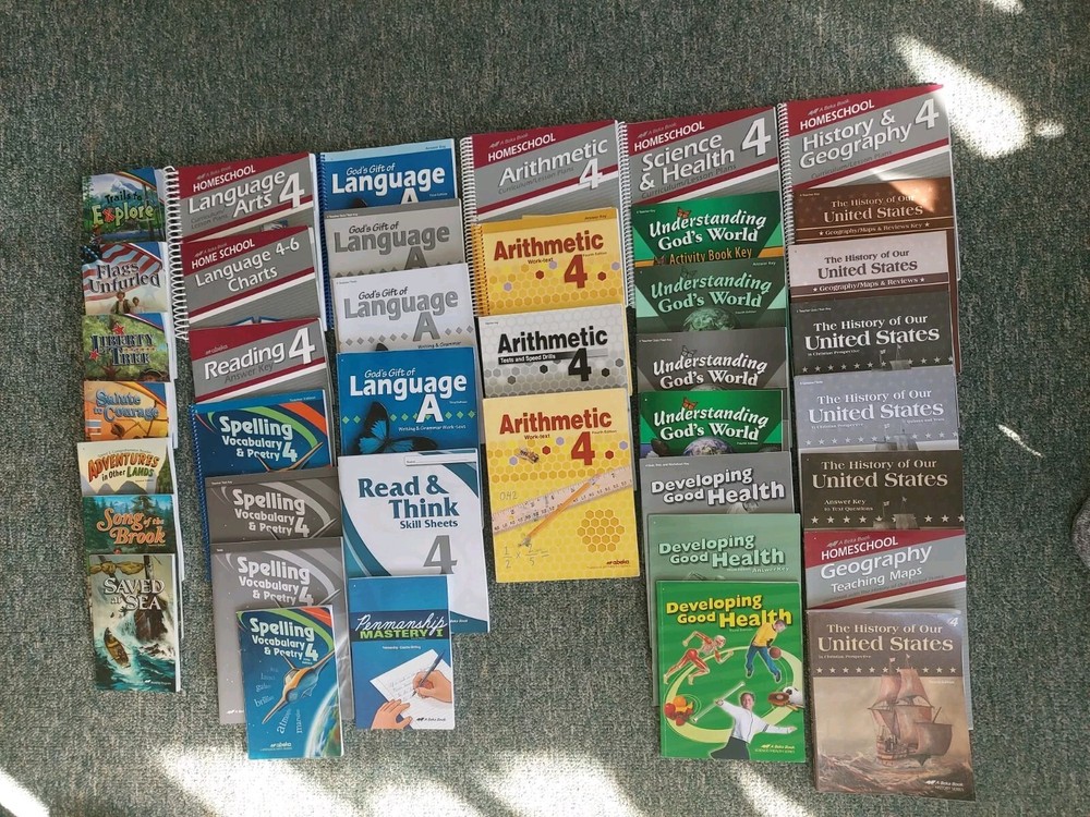 ABEKA 4th Grade Curriculum Bundle: Science, History, Reading, Math, Language Arts-image