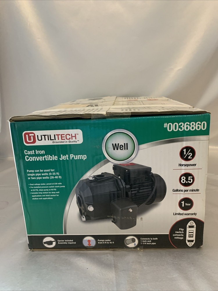 Utilitech 1/2-HP Cast Iron Shallow Well Jet Pump
