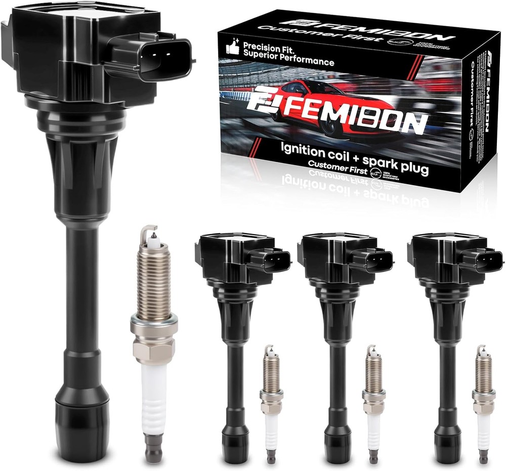 Ignition Coil Pack and Spark Plugs Fits for 2007 2008 2009 2010 2011 2012 2013 N