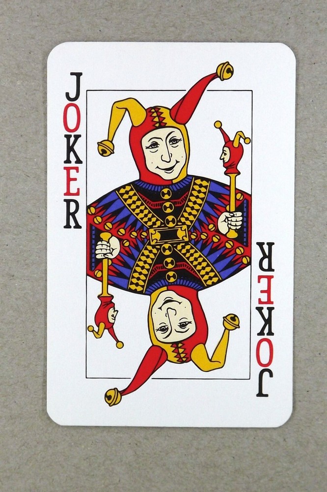 1 x Joker playing card Geometric pattern AC 204