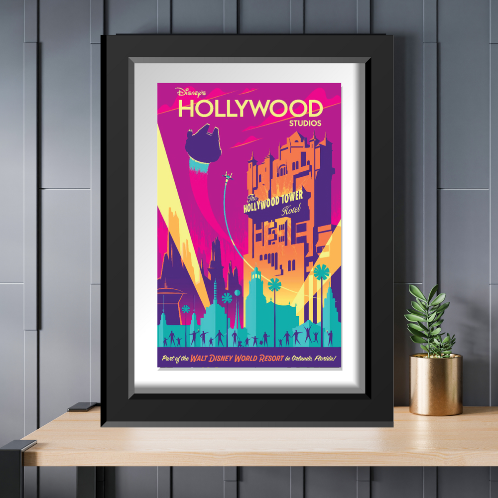 Walt Disney World 40th Tower of Terror Poster 13x19 Satin Print Art