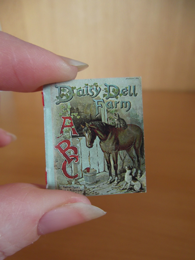 Vintage ABC miniature replica illustrated book 1/12 scale-image