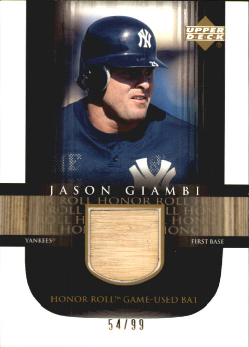 2002 (YANKEES) UD Honor Roll Game Bats #BJG2 Jason Giambi Run /99