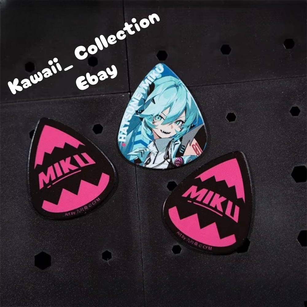 🎸🎤!Smol x Cute! Hatsune Miku Guitar Picks  3x pieces 🎶✨