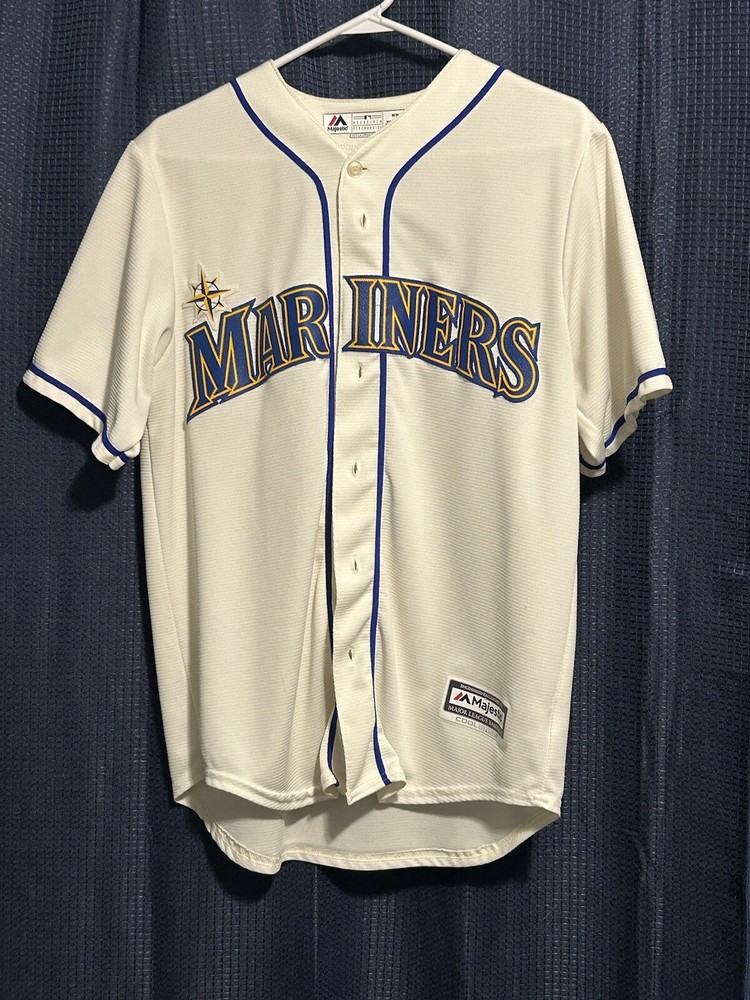 Majestic Cool Base Seattle Mariners Kyle Seager Stitched Sunday Jersey Medium
