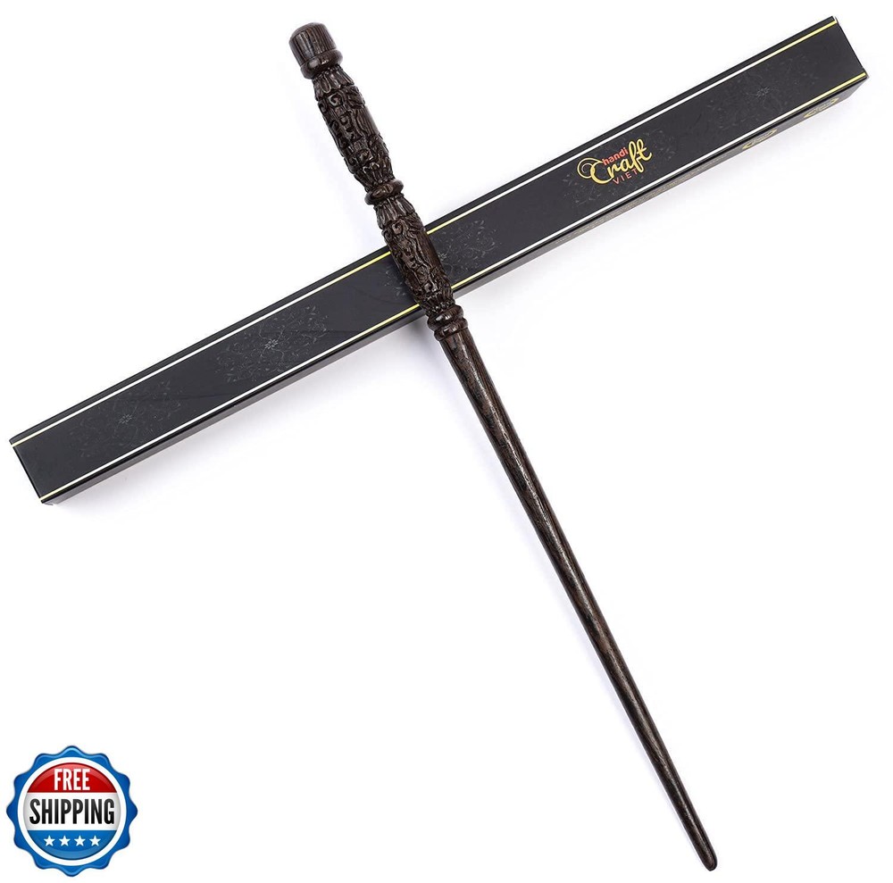 Hand Carved Wooden Magic Wand for Wizards & Collectors by Handicraftviet