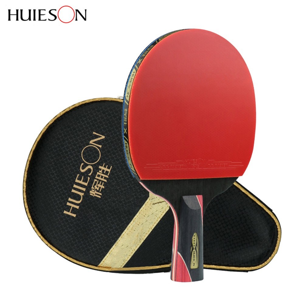 Huieson 5 Star Carbon Fiber Table Tennis Racket Double Pimples Ping Pong Paddle