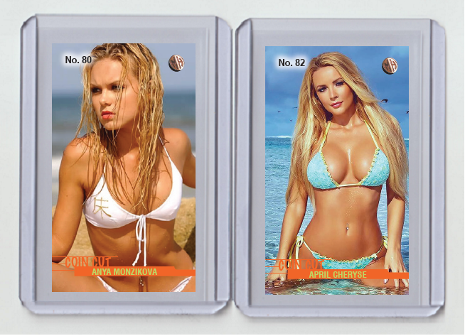 Anya Monzikova rare MH Coin Cut #'d x/3 Tobacco card no. 80