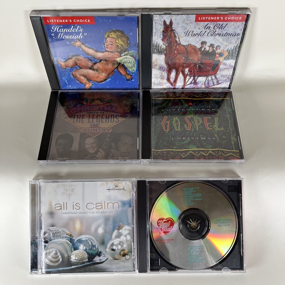 Lot Of 6 Christmas CDs Country Legends, Gospel, Hallmark, Handel’s Messiah