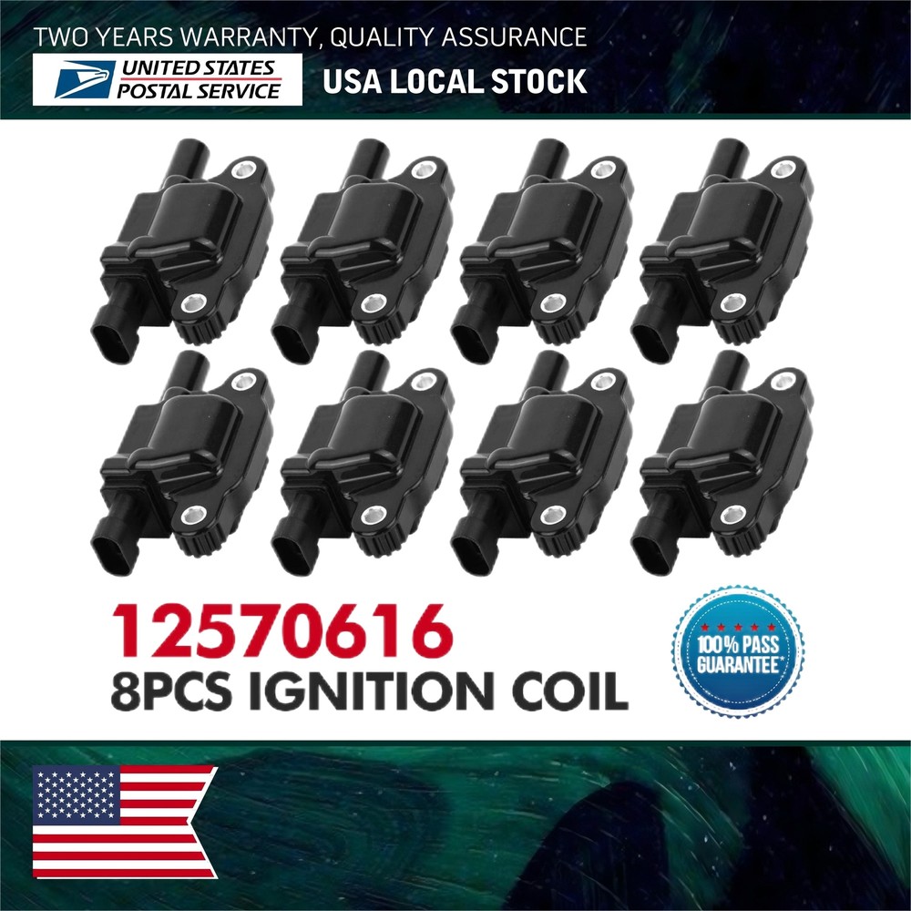 Set of 8 For GM OEM Replace 12611424 Ignition Coils LS3 LT1 LSA D510C 12570616