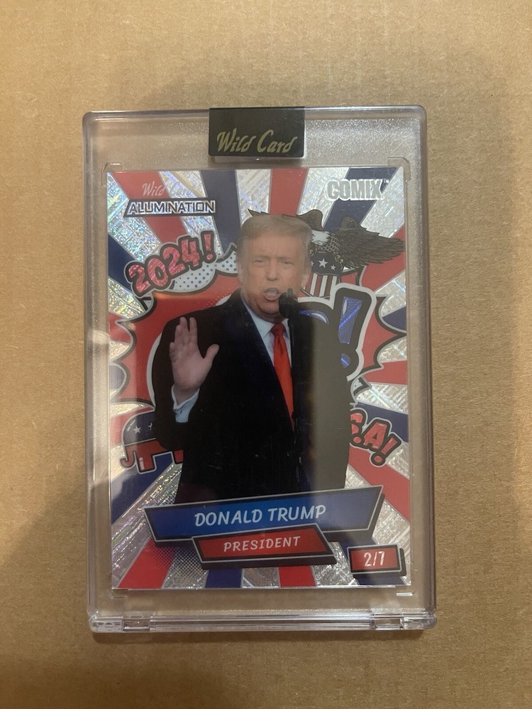 Donald Trump, 2024 Wild Card, Inc Alumination Comix, GOP! 2024!  #’d 2/7