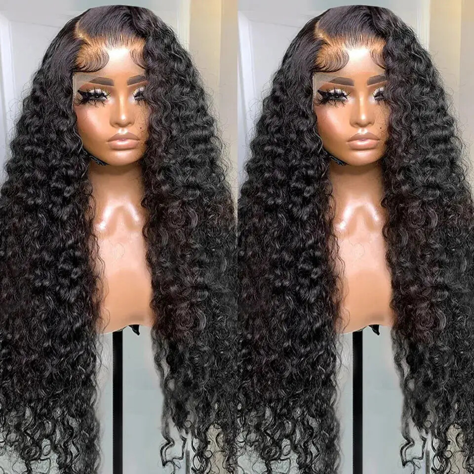 13x4 13x6 HD Lace Brazilian Curly Human Hair Wig Glueless Preplucked