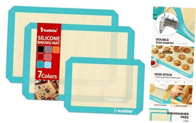 Silicone Baking Mat Colorful Collection - Set of 3: 2 Half Sheets Mats (11