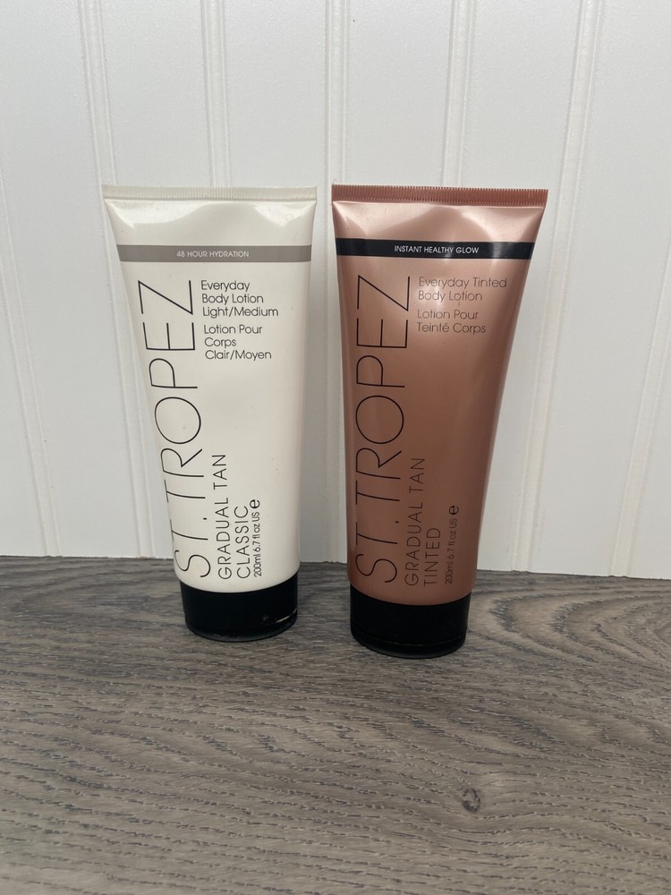 St. Tropez Tanning Lotion, Gradual Tan Tinted/Classic, Self Tanner - set of 2
