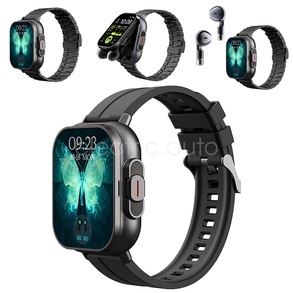 2in1 Smartwatch with Wireless Bluetooth Headset Women Men Sport Fitness Tracker