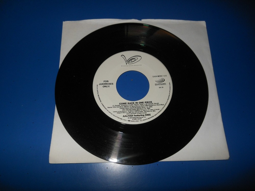 DMX Rare 90's 45 RPM AALIYAH Featuring DMX DMX Come Back In One Piece-image