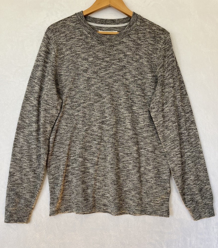 Abercrombie & Fitch T-Shirt Mens XL Soft A&F Tee Long Sleeve Grey Marbled-image
