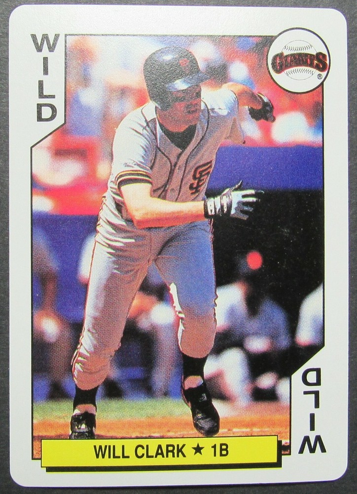 Baseball Player Will Clark SF Giants Single Swap Wide Playing Card Wild Card
