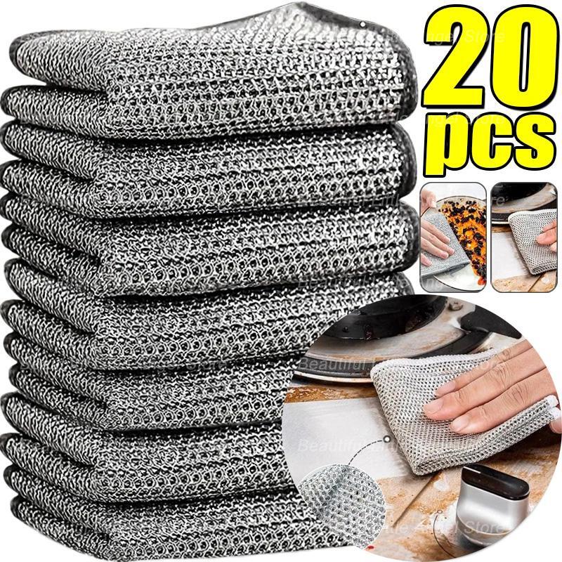 Thickened Steel Wire Cleaning Cloth - 20/5pcs Non-scratch Dishrag