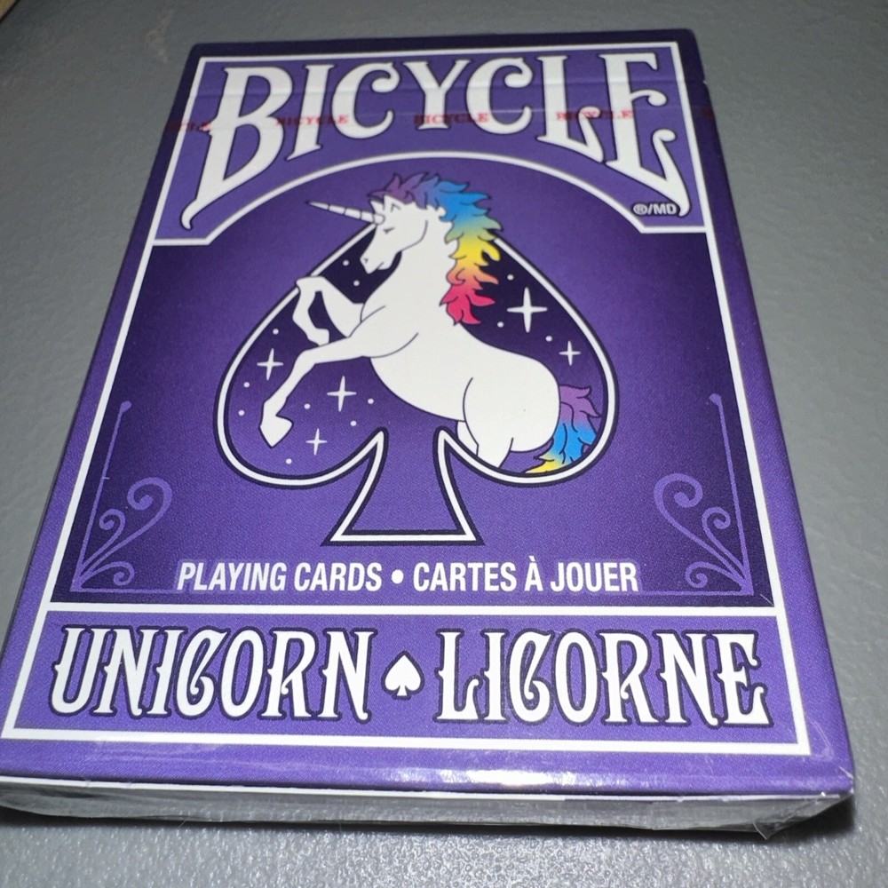 Unicorn Bicycle Playing Cards Poker Size Deck USPCC Custom Limited Edition New