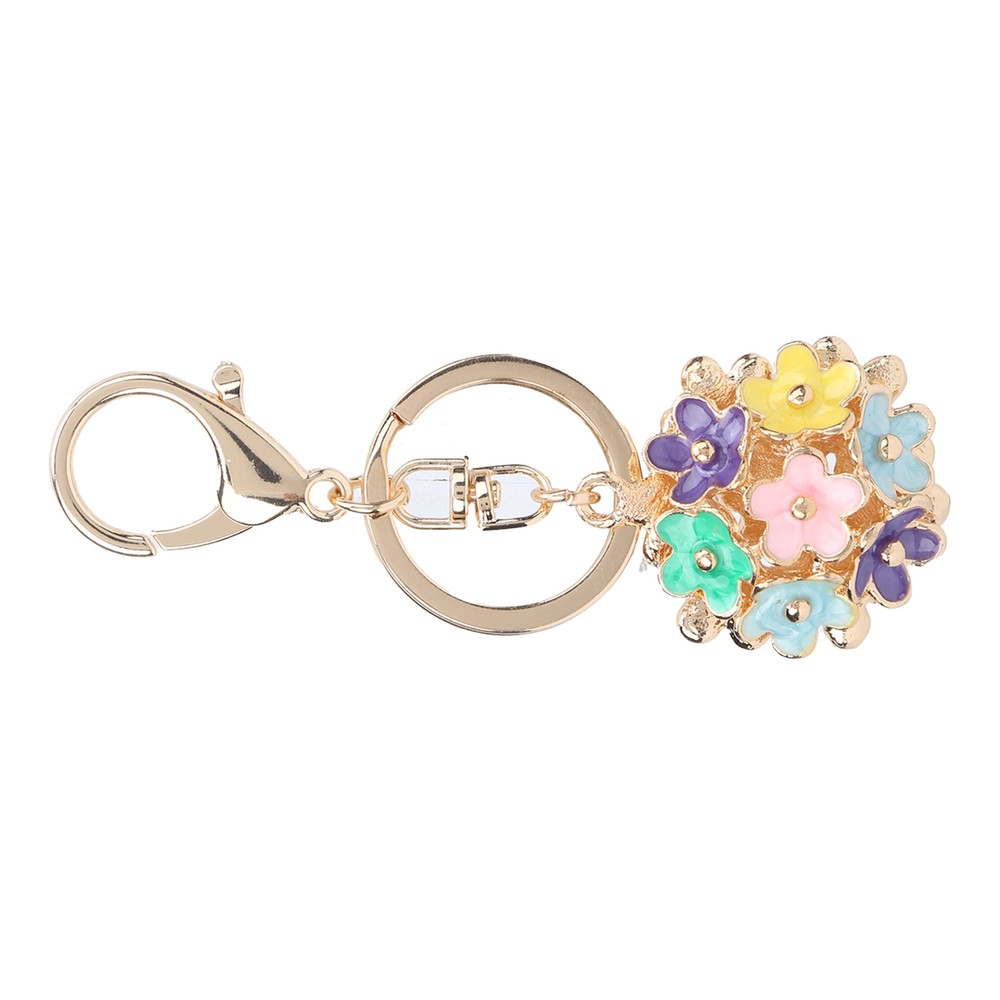 Daisy Keychain with Ring Hook for Backpack Handbag or Wallet
