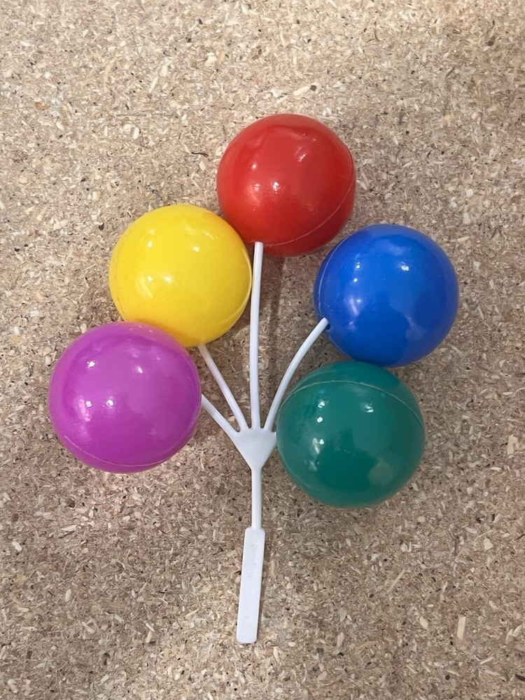 Vintage Birthday Balloon Cake Topper for Party Decor