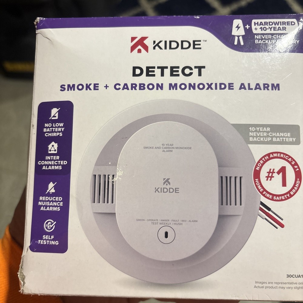 NIB New Kidde 30CUA10 Detect Smoke + Carbon Monoxide Alarm Hardwired + 10-Year