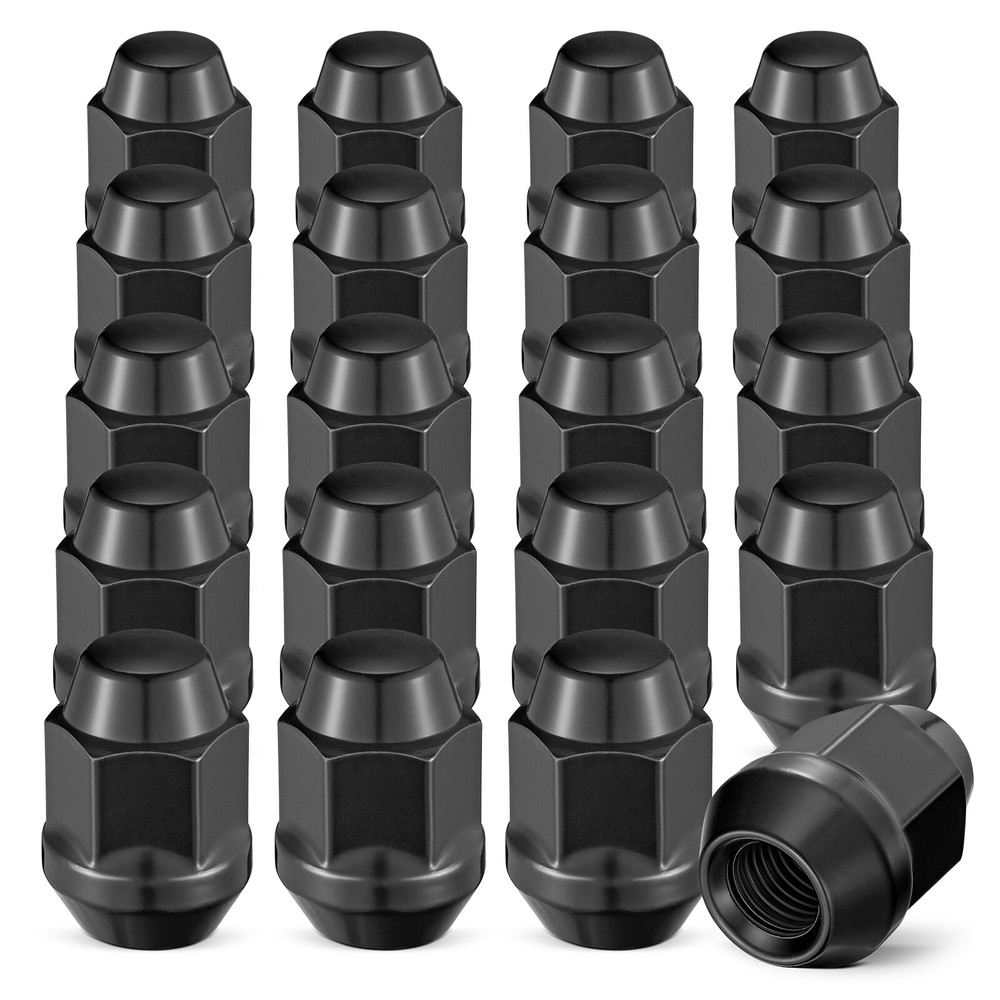 20x Black Wheel Lug Nuts 3/4