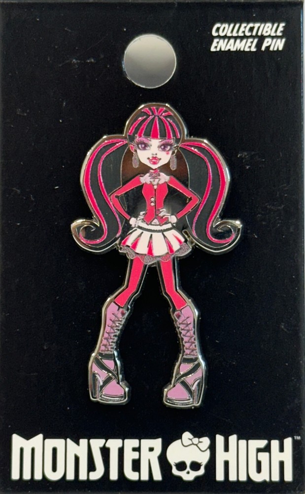 Enamel Pin - Monster High - Draculaura Enamel Embossed Lapel Pin Badge NEW