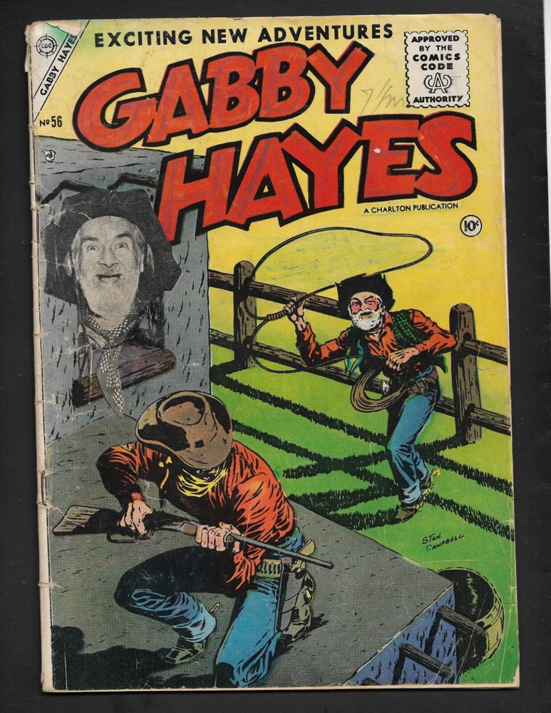 Gabby Hayes #56 Nov 1955 Vintage Charlton Comics Western Comic Free Shipping