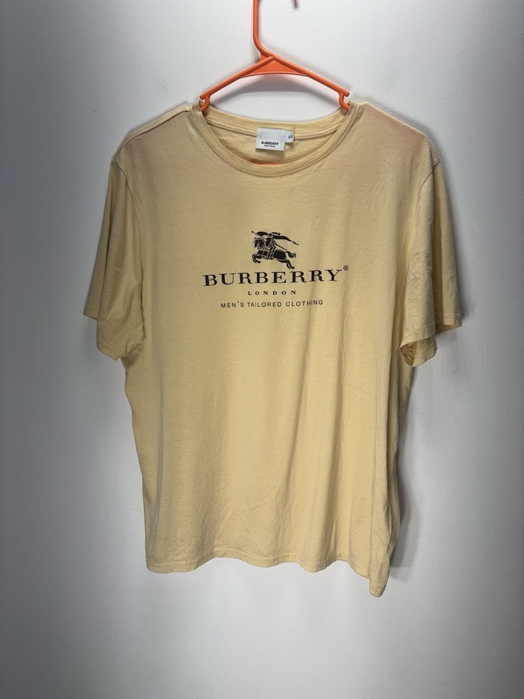 Burberry mens cotton crew neck t-shirt cream size XL