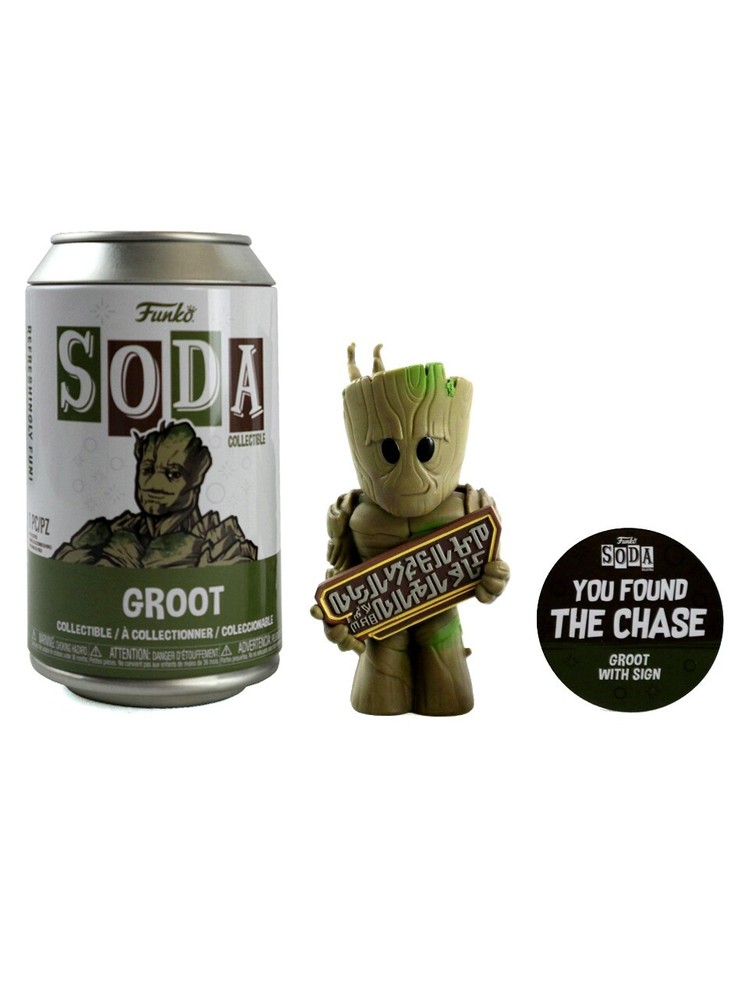 Funko Soda Vinyl Groot With Sign Chase Figure Guardians The Galaxy