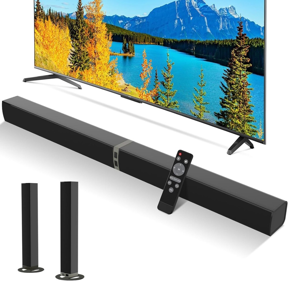 Detachable 32-Inch 60W Soundbar with Advanced DSP for Crystal-Clear Audio