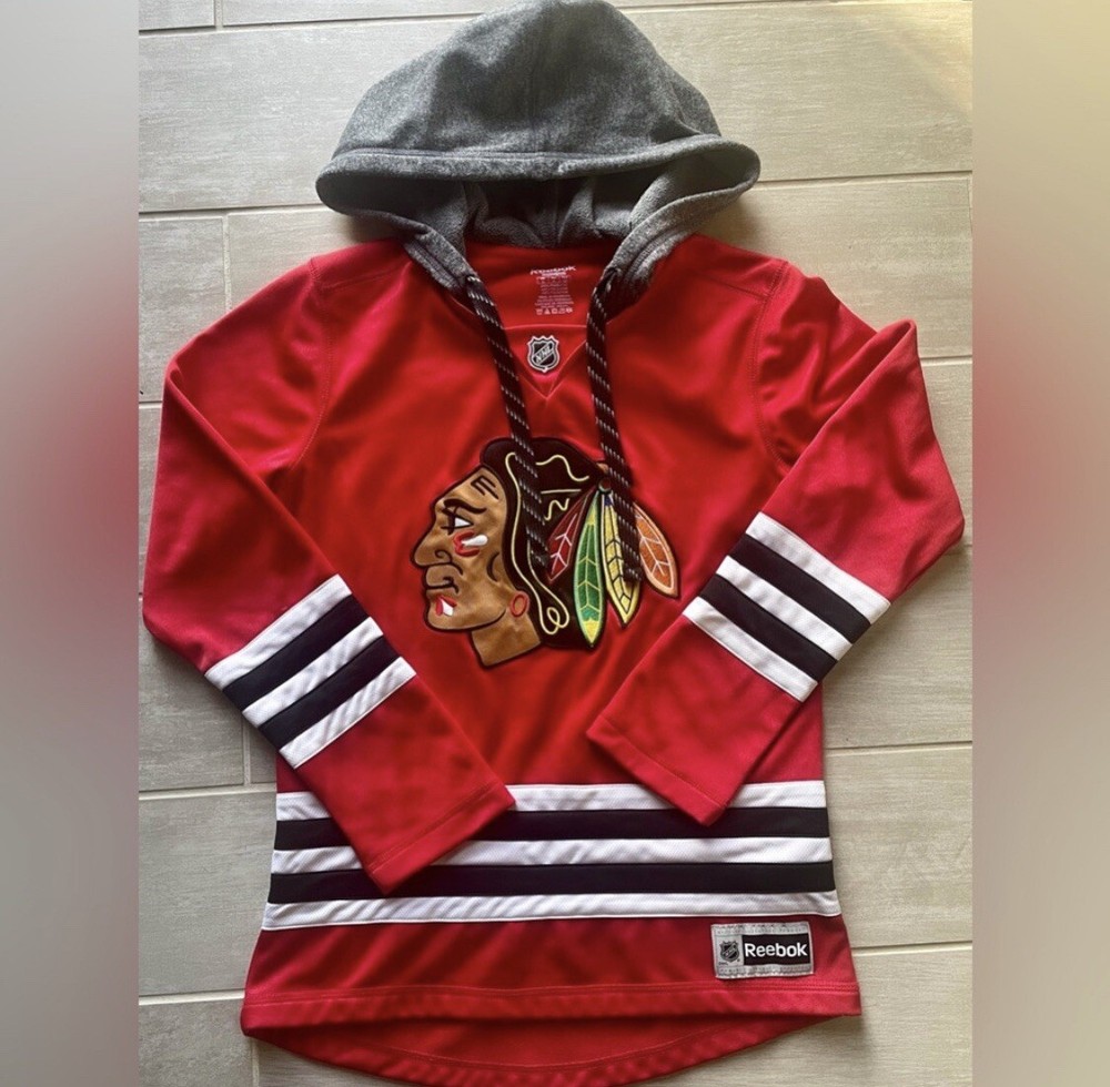 Chicago Blackhawks Hoodie Sweatshirt Size Small Red Reebok