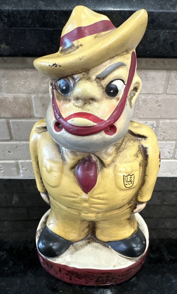 Rare Vintage Buco Chalkware Bank. Texas A&M Olde Sarge College Mascot