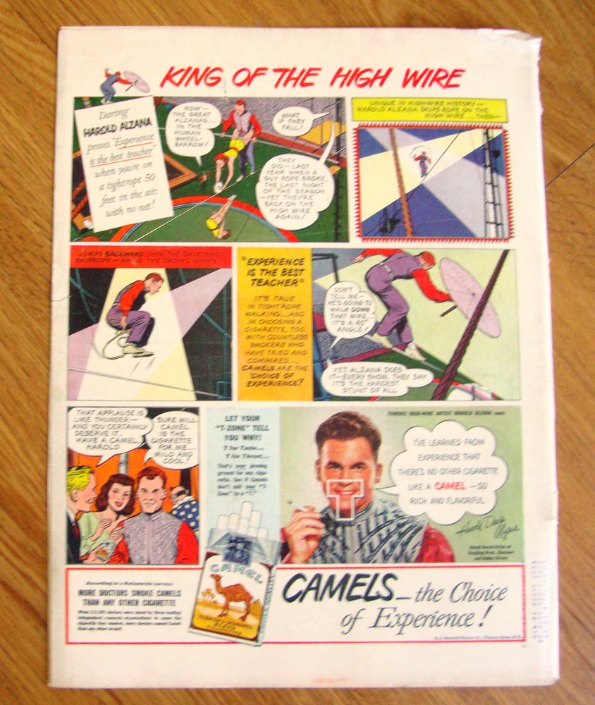 1948 Camel Cigarette Ad Harold Alzana High-Wire Artist 1948 Canadian Club Ad-image