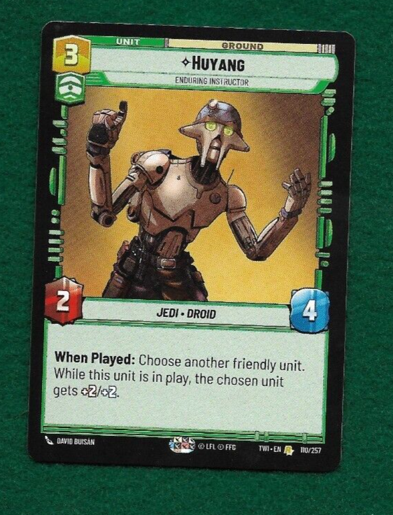 STAR WARS UNLIMITED HUYANG #110 TWILIGHT OF THE REPUBLIC RARE