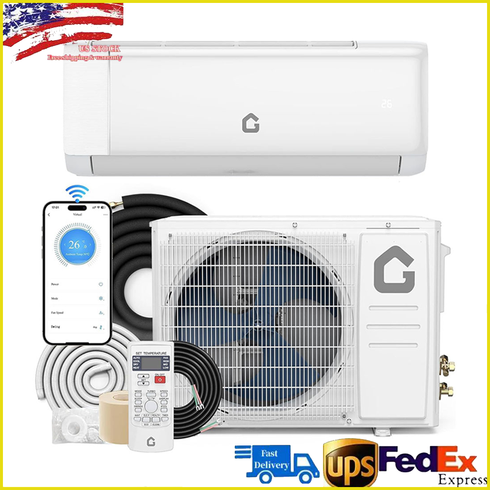 12000 BTU 21 SEER Mini Split AC Heat Pump with Installation Kit 230V