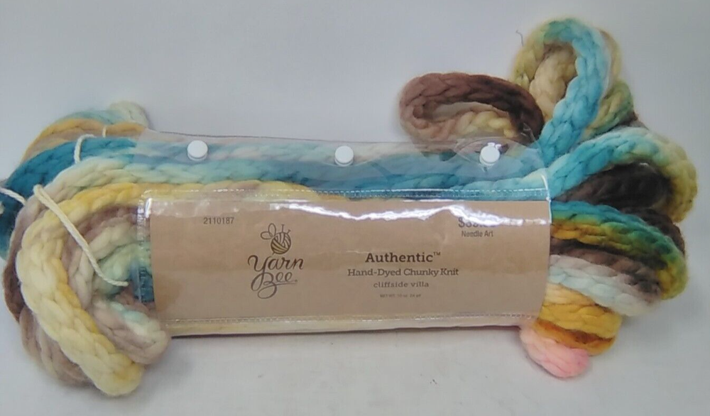 Yarn Bee Authentic Hand-Dyed Chunky Knit Yarn Cliffside Villa 24 yards
