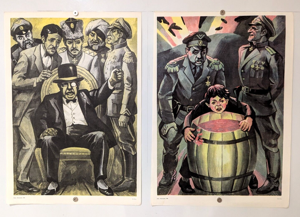 Triple Original Poster Diptych 1984 - Ban on corporal punishment of children !