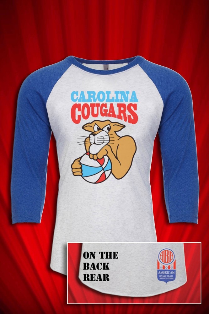 Carolina Cougars Vintage 1970s ABA Basketball Tee T-SHIRT FREE S&H Defunct team-image