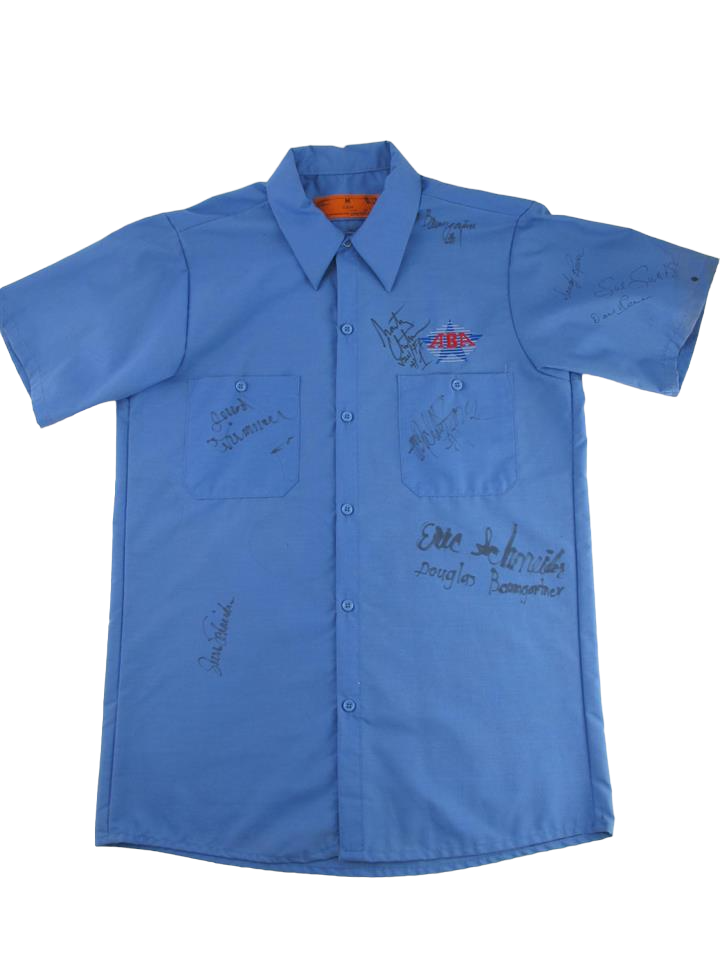 ABA Signed 36 Vintage 1990 Old School BMX Legends PRO Autographed Crew Shirt RAD-image