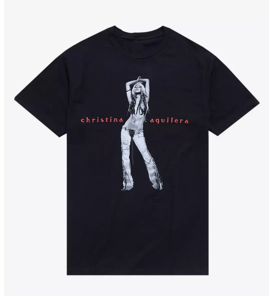Rare Pose Christina Aguilera Black Short Sleeve Size S-4XL Shirt
